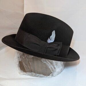 Vintage Brown Stetson Sovereign Fedora - Luxuro Finish - 7 1/8